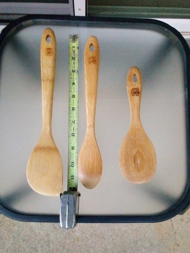 3 - JOYCE CHEN Wood Utensil's... Spoons and Spatula - Picture 3 of 5