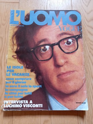 L'HOMME VOGUE APRIL MAI 1973 23 WOODY ALLEN Luchino Visconti Califano