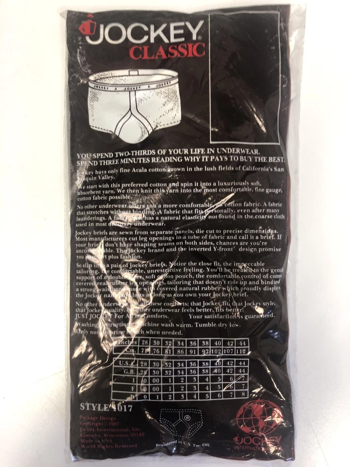 Nuevo de Lote Antiguo 1987 Jockey CLÁSICO Calzoncillo Para Hombre Azul Marino Y FRONT FLY Ropa Interior 40 Foto 2 de 2