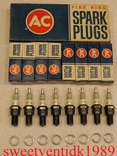 ‘NOS’ AC-45XL Spark Plugs...... ‘FIRE RING’.......GM 5569737......Made in USA