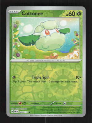 Pokemon Cottonee Prismatic Evolutions Reverse Holo #007/131