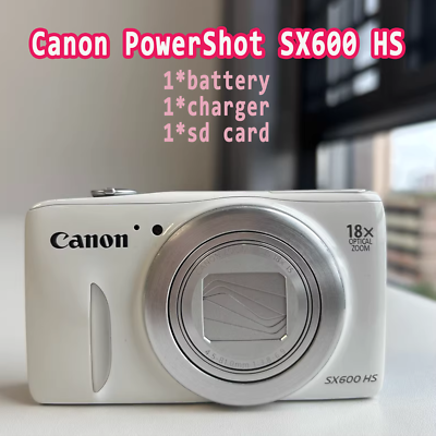 Canon PowerShot SX600 HS White Compact Digital Camera English