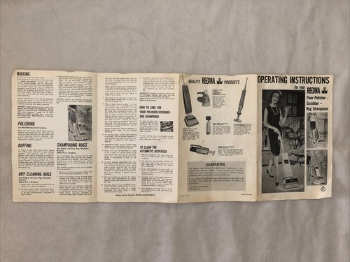 Regina floor polisher instructions manual vintage - Picture 2 of 3