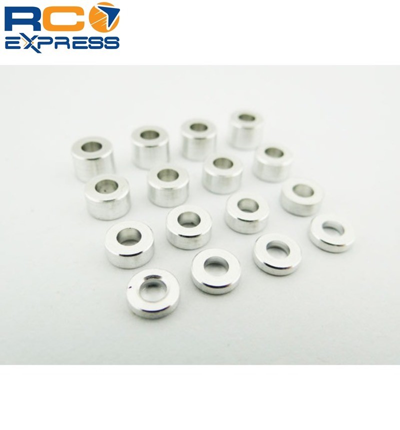 Hot Racing M3 Aluminum Standoff Spacer Set (4x)(1.5-2.5-3.5-4.5mm) SPC3004