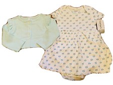 NEW NWT Carter's Floral Print Dress  Mint Cardigan 2-pc Set Baby Girls 9 months
