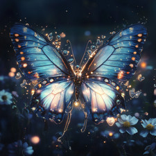 Wall Decal Sticker Magic Butterfly Wall Sticker 18X18cm Large