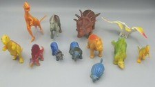 Vintage Plastic Dinosaurs Lot of 12 Small Size Prehistoric Animals Toys