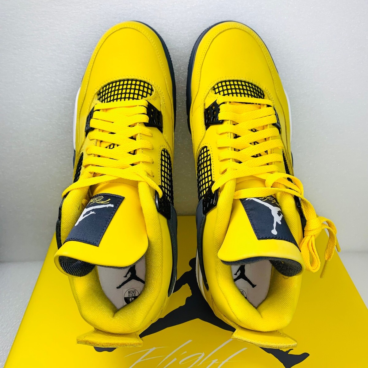 NIKE AIR JORDAN 4 Retro CT8527-700 Lightning Yellow Shoes - Men's