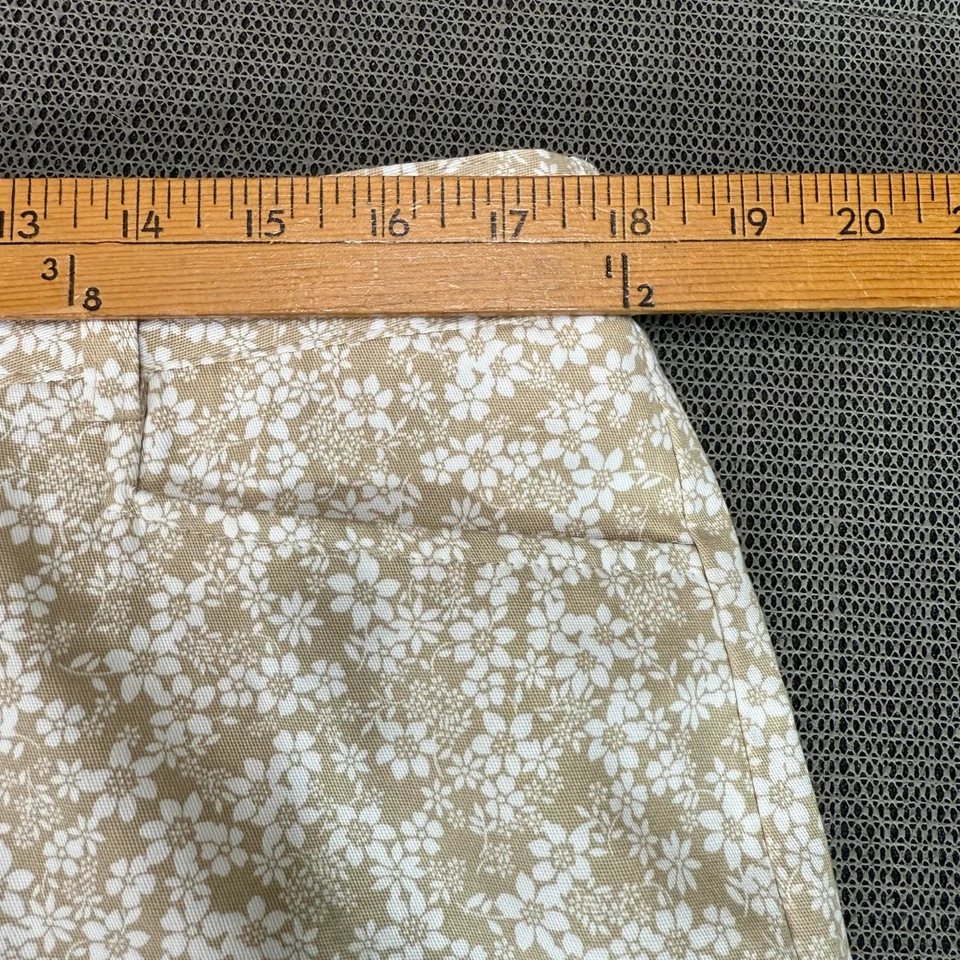 Bermudas cortas blancas ciervo para mujer talla 16 beige/blanco florales algodón/spandex Foto 4 de 4