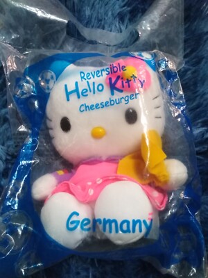 Hello Kitty Reversible Plush McDonald's FIFA 2002 Germany