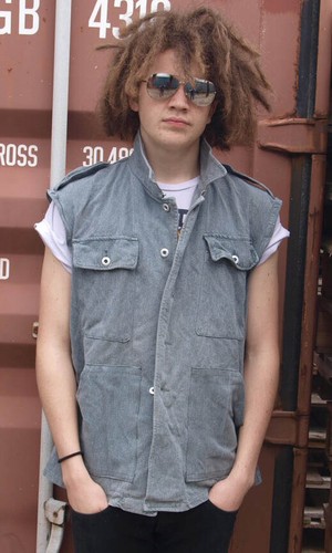 Mens Sleeveless Denim Work Jacket 1970s 