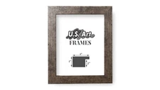 US Art Frames 1" Flat Italian Carbon Silver MDF Picture Poster Frame, Custom-A