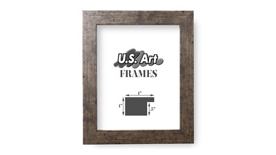 US Art Frames 1'' Flat Italian Carbon Silver MDF Picture Poster Frame, Custom-A