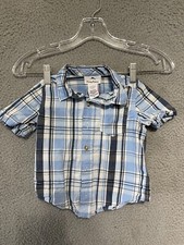 Tommy Bahama Plaid Button Up Shirt Boy's Size XS 4 Short Sleeve Kids