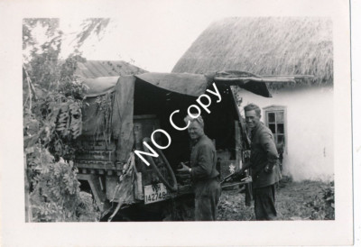 Foto WK2 Gebirgsjäger Division 1./99 Russland LKW Verladung Fahrrad Technik X140