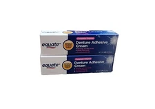 Lot X 2 Equate Denture Adhesive Cream, Original, 0.75 oz each