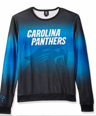 NWT NFL MEN'S CAROLINA PANTHERS LONG SLEEVE 'UGLY SWEATER' SHIRT SIZE XL 
