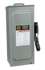 Square D H361NRB Heavy Duty Fusible Safety Switch, 30 Amp, 600Vac, 3P, NEMA 3R