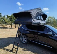 Autodachzelt Grau/Schwarz Softcase Dachzelt Auto 2 Größen Optionales Sonnensegel