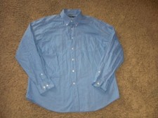 NAUTICA architect blue cotton front pocket long sleeve button front shirt XL