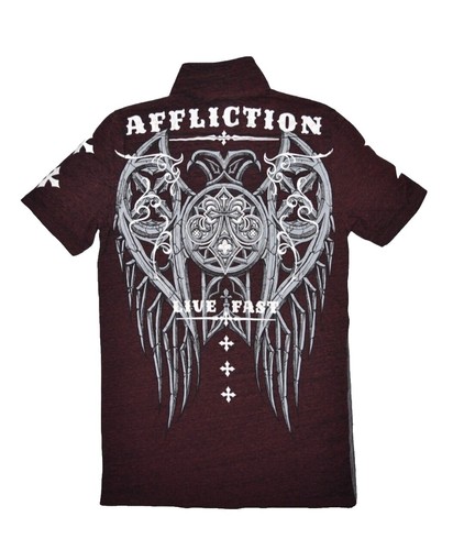Archaic by Affliction - Maglietta da uomo Die Alone, Blu, S