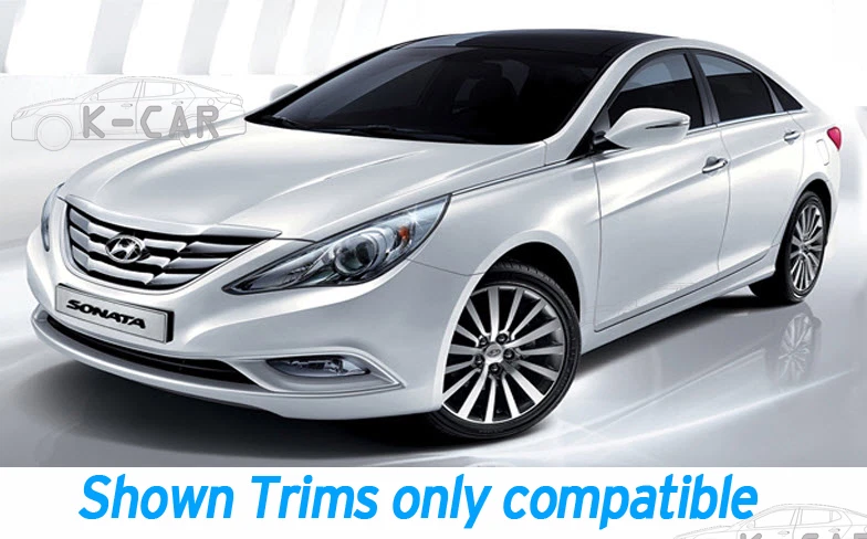 Chrome Side Skirt Accent Door Garnish Silver B669 for Hyundai Sonata 2010~2013 - Image 2 of 4
