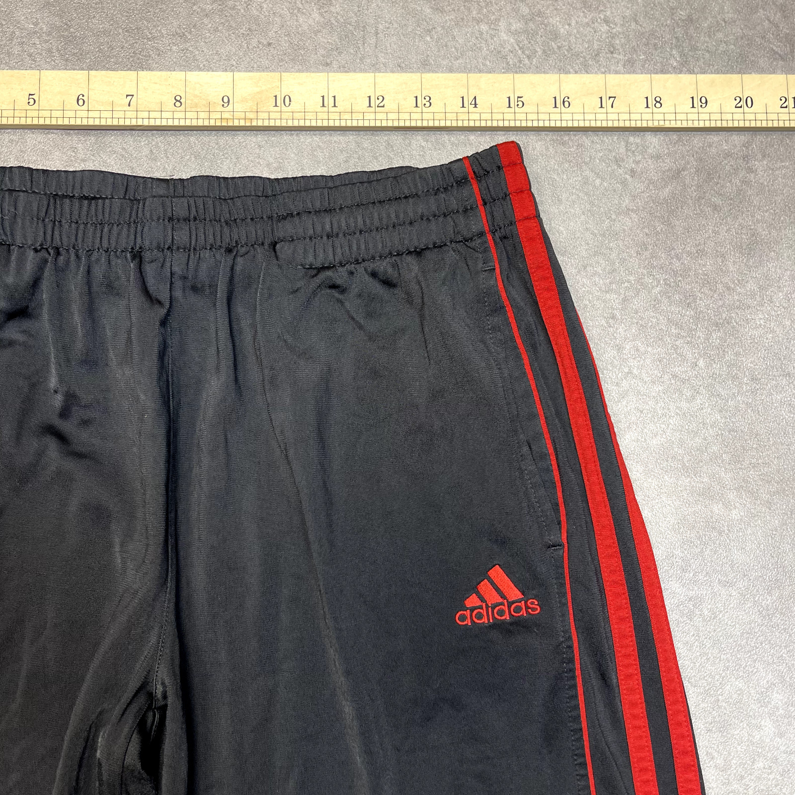Adidas Track Pants Vintage Mens XL Y2K Straight Leg Sports Joggers, Black image 4