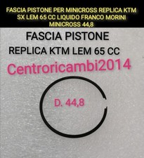 FASCIA PISTONE PER MINICROSS REPLICA KTM SX LEM  65CC LIQUIDO FRANCO MORINI 44,8
