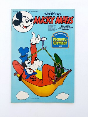 Ehapa - Micky Maus Nr. 6 / 1982  - Top Zustand / Z1 (mit Beilage & Sammel-Ecke)