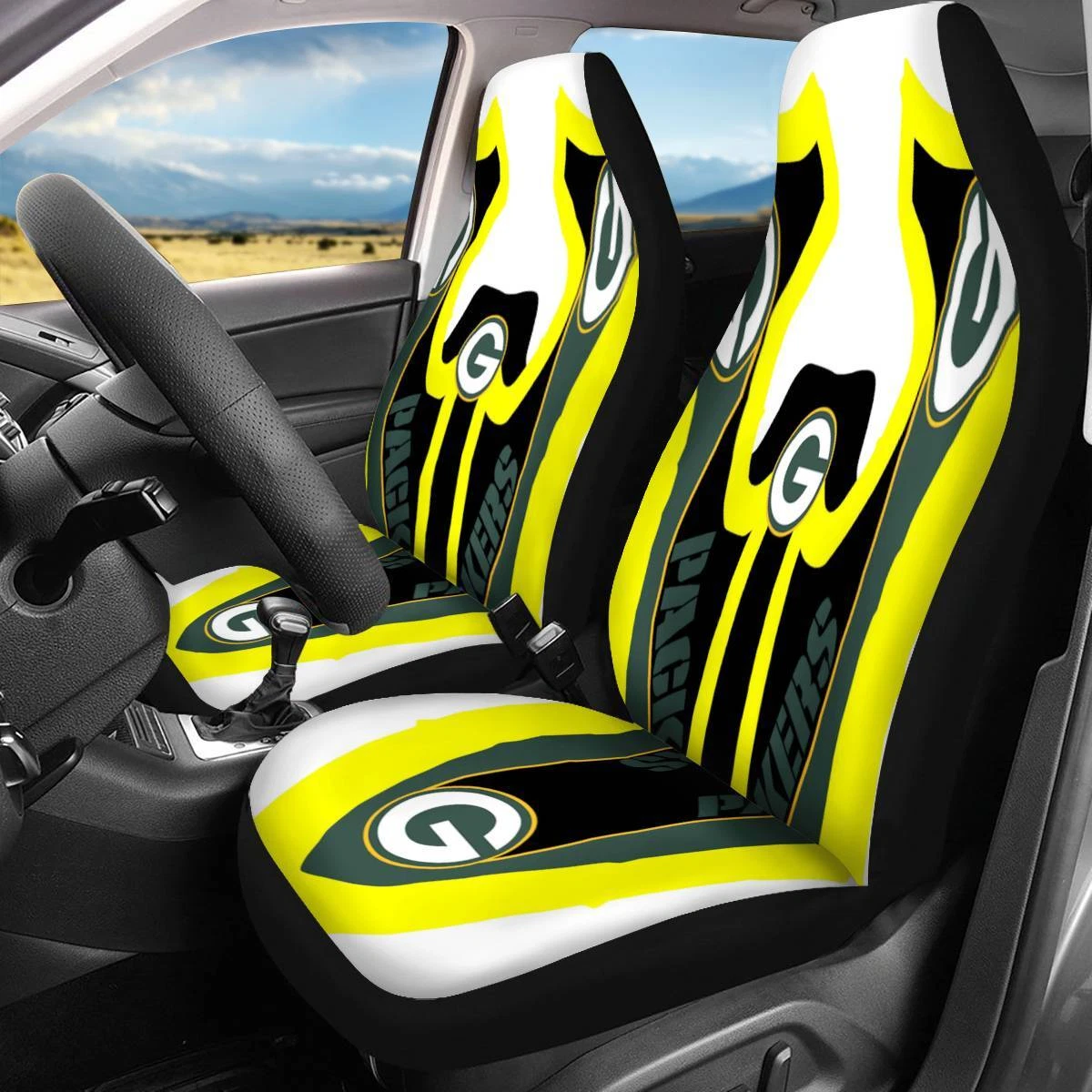 Car Seat Cover Personalized Nonslip Seat Protector for Green Bay Football