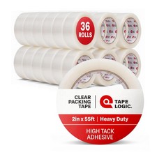 2 x 55 yds Acrylic Packing Tape 2.6 Mil, Clear 36-Pack Heavy Duty Packing Tape