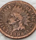 1886 Indian Head Cent Penny Grading G/VG Type 1 ? - 1C - semi key date - #13465