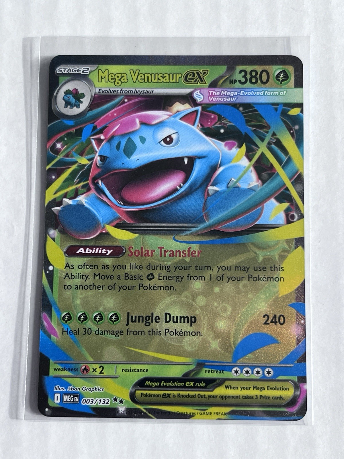 Mega Venusaur EX 003/132 Mega Evolutions Pokémon TCG NM