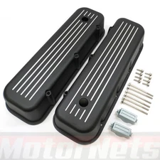 BB Chevy 396 427 454 502 Ball Milled Aluminum Valve Covers Finned Big Block BBC