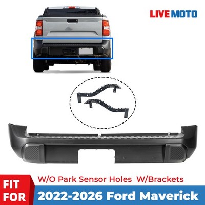 For 2022-2025 2026 Ford Maverick XL XLT Rear Bumper Cover Panel W/Brackets