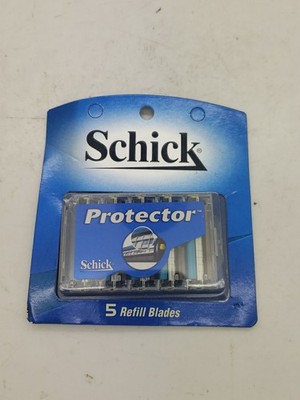 Schick Protector ~ 5 Refill Blades Pack of 5 Razor Blades New Sealed Paper