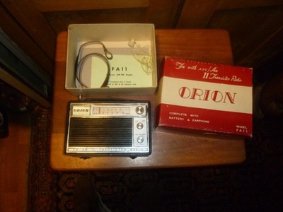 Transistorradio ORION Originalkarton mit Zubehör - Japan 60/70 Jahre a. Nachlass