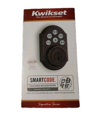 Kwikset SmartCode Touchpad Keyless Electronic Deadbolt, Venetian Bronze