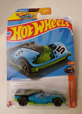 Hot Wheels Rollin' Solo, HW Track Champs, Blue, Tall Card, #HTD93 (NIP) (017-7)