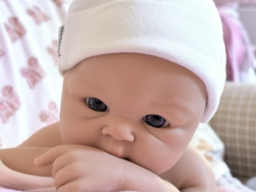 Bambola neonato completa silicone reborn baby boy 19" bambino morbida 7 libbre floppy realistica - Foto 19 di 21