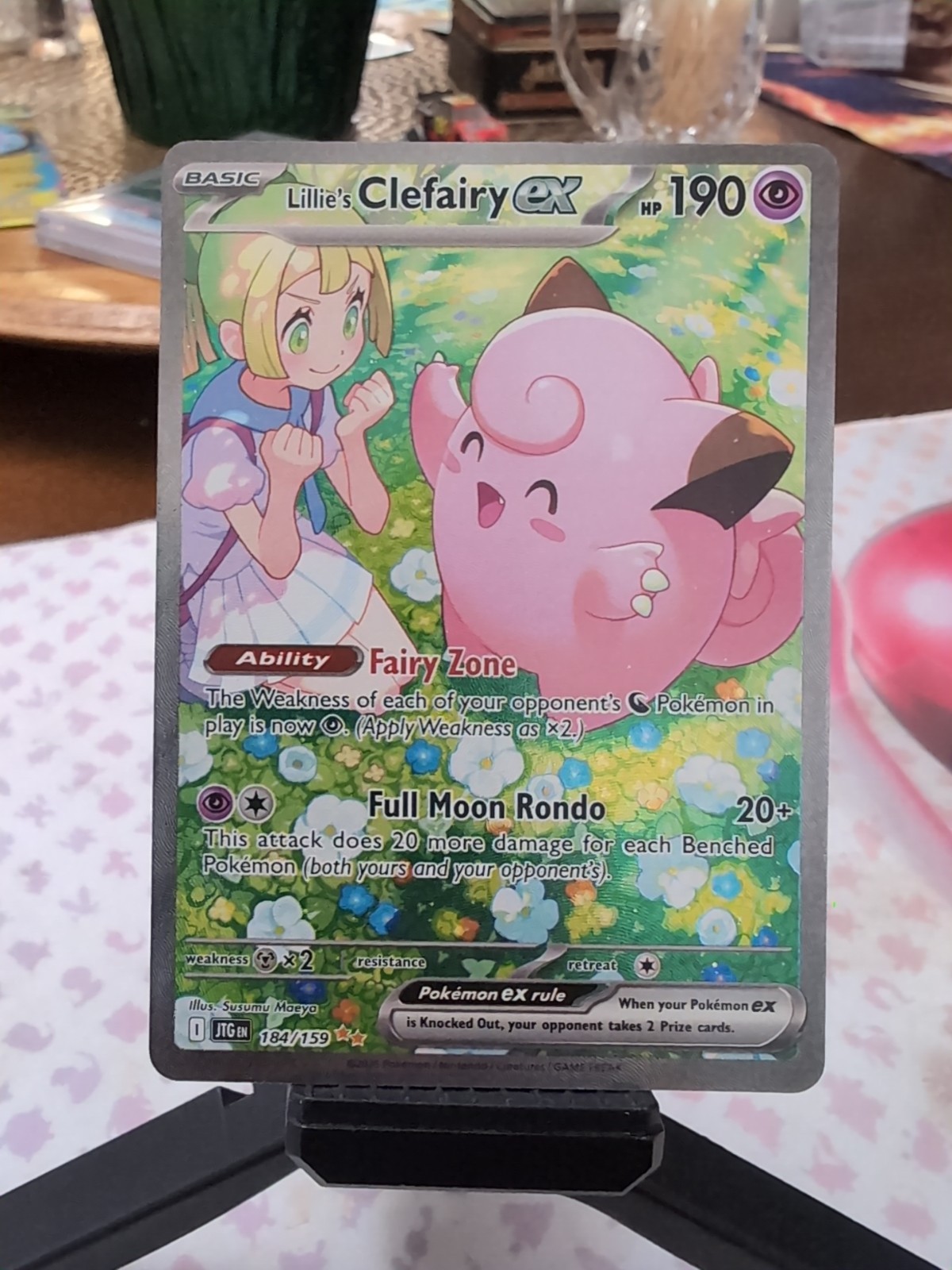 Pokemon Lillie's Clefairy ex 184/159 Journey Together SIR Pokemon TCG NM