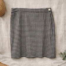 Classic Lauren Ralph Lauren Houndstooth Pencil Skirt Cottagecore Academia Size 6