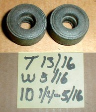 1 Pair RUBBER Slick Tires STEP DOWN INSIDE Slot Car NOS Tall 13/16 X Wide 5/16