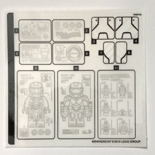 LEGO STICKER SHEET 76125 Iron Man Hall of Armor Avengers Endgame Stickers Decals