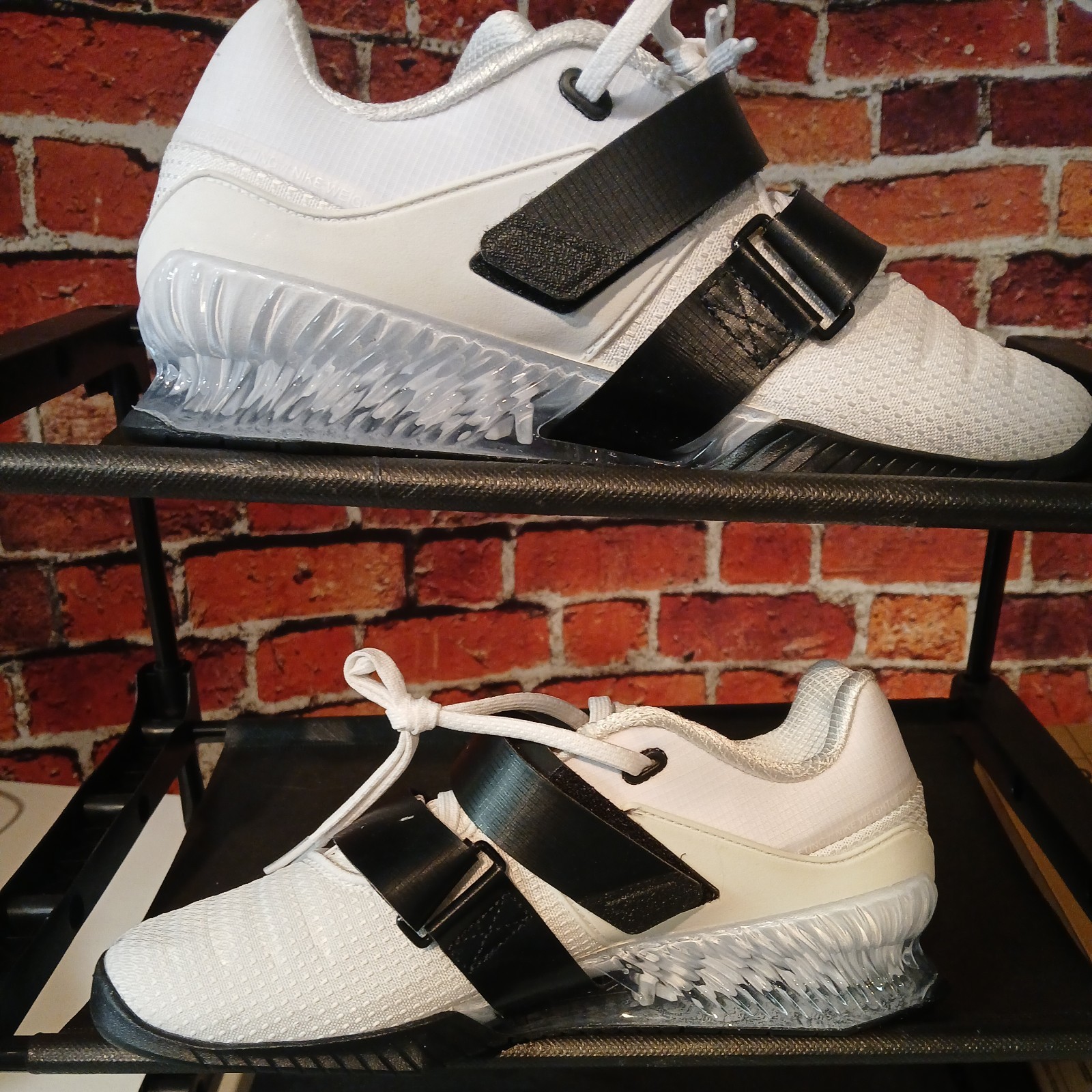 SAOLA Scarpe da sollevamento pesi Nike uomo taglia 8 Romaleos 4 bianco bianco nero CD3463 101 NUOVE