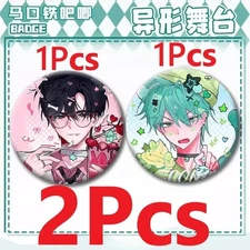 58mm Anime Alien Stage Button Pins for Backpack Decor Badge Itabag Brooch 2Pcs 