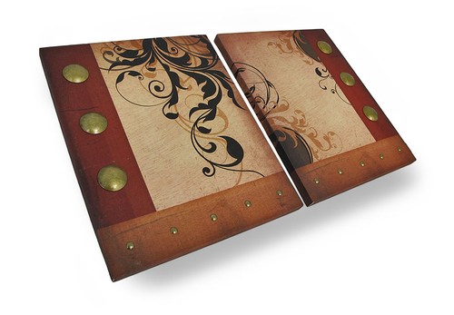 Scratch & Dent Paisley Ranken Künstlerische Montage 4er Set Leinwand Wandbehang - Bild 2 von 3