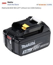 Makita BL1830B 18V LXT Lithium Ion 3.0Ah Battery with Charge Indicator