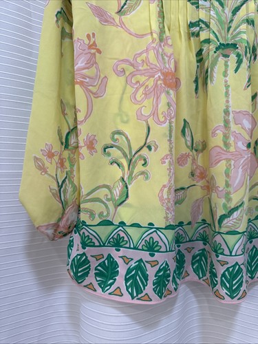 NWT LILLY PULITZER MARILINA TUNIC TOP SZ M FINCH YELLOW TROPICAL COTTAGE CORE - Picture 14 of 22