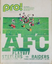 1972 Steelers vs Raiders AFC Playoff Program 12-23-72 Immaculate Reception Grail